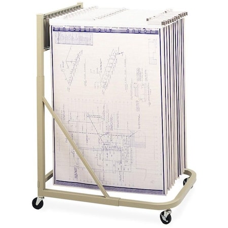 Safco Mobile Stand, 27"x27-1/2to37-1/2"x43-1/2to61-1/2", Tropic Sand SAF5026